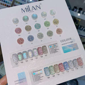 <span class=keywords><strong>MILAN</strong></span> 15 colores brillan <span class=keywords><strong>en</strong></span> la oscuridad Gel reflectante Disco Gel Glitter Flash Sparkle UV Gel esmalte de uñas - Product Image 3