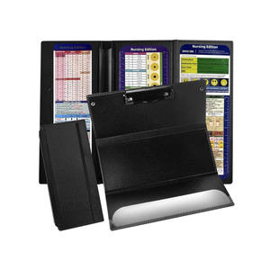 Porte-documents médical pliable en plastique léger à 3 couches avec clip et rangement - Product Image 1