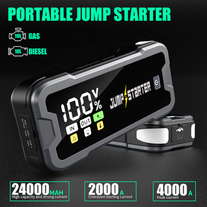 Démarreur de voiture portable 4000A à démarrage rapide avec écran numérique, charge rapide, éclairage LED, batterie externe 20000mAh pour véhicules - Product Image 4