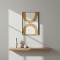 Murale murale rectangulaire en MDF de style Art déco moderne personnalisée, décoration d'intérieur, à vendre