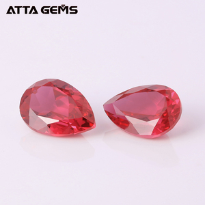 Laboratoire Cultivé 8*6mm Poire Coupé #5 Rubis Imitation <span class=keywords><strong>Pierre</strong></span> de Corindon Prix Par Carat - Product Image 4