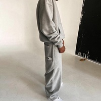 QIANSHI Fabricant de Survêtements Unisexe en 100 % Coton, Ensemble de Survêtement Ample et Oversize de Haute Qualité pour Hommes avec Sweat-shirt à Capuche et Pantalon