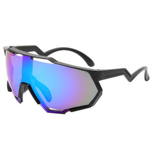 Lunettes de cyclisme et de moto personnalisées pour l'extérieur Lunettes de soleil polarisées colorées à grande monture en PC pour hommes - Product Image 5