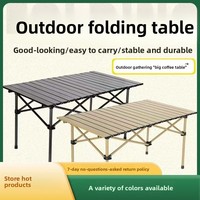 Table pliante de camping moderne personnalisée, légère, en fer, avec hauteur réglable, pour l'extérieur