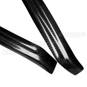 1 paire de couvre-phares de voiture en fibre de carbone véritable, garnitures pour Mitsubishi EVO7-9 2003-2007, accessoires de voiture - Product Image 3