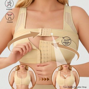 Sujetador <span class=keywords><strong>postoperatorio</strong></span> personalizado para mujer, fino, con cierre frontal ajustable, sin aros, con efecto push-up, ropa interior. - Product Image 2