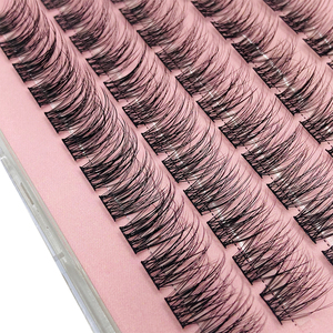 Kit de cils en grappe personnalisés avec logo, courbure D, volume intense, vente en gros, emballage personnalisé, cils volumineux - Product Image 3