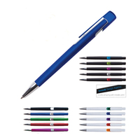 Stylo publicitaire en plastique personnalisé à prix abordable, best-seller – Stylo bille noir métallisé avec impression de logo personnalisé