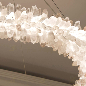 Hiện đại Vòng đá tự nhiên Đèn Chùm Pha Lê cho chiếu sáng trang trí trong phòng và khách sạn - Product Image 2