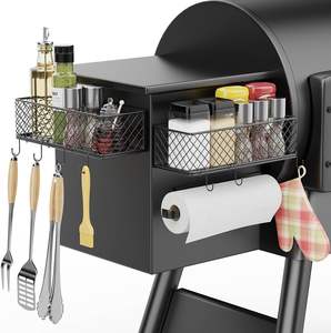 Accesorios para Parrilla <span class=keywords><strong>de</strong></span> <span class=keywords><strong>Cocina</strong></span> al Aire Libre, Paquete <span class=keywords><strong>de</strong></span> 2 Contenedores Magnéticos <span class=keywords><strong>de</strong></span> Almacenamiento, Cesta <span class=keywords><strong>de</strong></span> Acero Inoxidable para Parrilla con Soporte para Toallas <span class=keywords><strong>de</strong></span> Papel para Barbacoa - Product Image 1