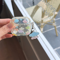 Casing Earphone Warna-warni Cloud Imd, Kotak Pengisian Daya Nirkabel untuk Airpods Pro 3 1 2 Pro 2nd 3 4 Stars Transparan Capa