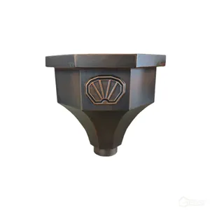 Gens moderno gradiente tipo rampa sistema de canaletas de cobre 99.9% cobre puro de alta calidad cabeza de líder decorativa duradera