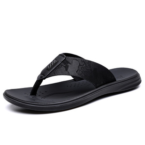 Sandales de plage d'été pour hommes, tongs antidérapantes, décontractées, pour l'extérieur, gris, noir, marron, jaune, couleur unie, chaussures à enfiler - Product Image 5