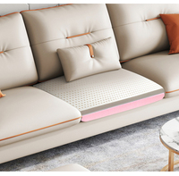 Nordisches italienisches modernes Wohnzimmer L-Form Chesterfield Leders ofa Set