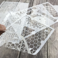 Pochoir à gâteau à motifs, gabarit réutilisable en plastique, moules à biscuits, moules à fondant, moules à décorer les desserts pour la décoration de pâtisserie DIY
