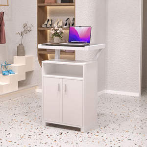 Bancone Reception Moderno Minimalista Personalizzato, Mini Scrivania Reception per Salone di Bellezza, Barbiere, Negozio di Abbigliamento, Negozio di Borse, Scuola - Product Image 2