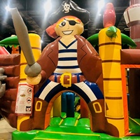 Château gonflable géant en PVC pour l'extérieur, bateau pirate gonflable, château gonflable pour enfants, avec toboggan pour les fêtes d'enfants et d'adultes