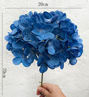 Bunga Hydrangea sutra buatan, bunga Hydrangea biru untuk tengah meja dekorasi latar belakang tata letak