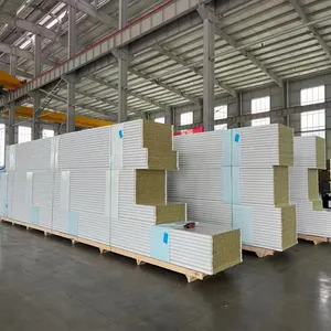 Factory Price Cold Room Fire Retardant Rock Wool Sandwich Wall Insulation Panel