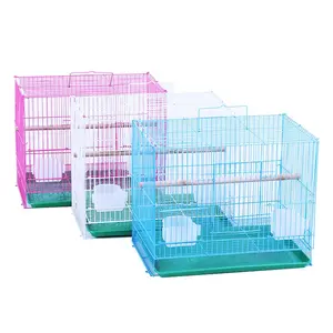 Prezzo di fabbricazione gabbia per uccelli di piccoli animali in ferro per animali domestici a buon mercato in cina con 3 colori