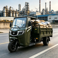 Tricycle cargo à essence 300cc, 4 temps, refroidi par eau, cabine fermée, benne basculante, capacité de charge 2000 kg, prix abordable, pour le marché du Kenya