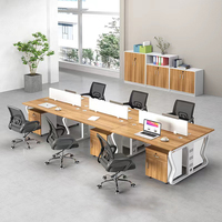 Mobilier de bureau modulaire, bureau de direction moderne et poste de travail pour employés avec structure métallique et cloison de séparation