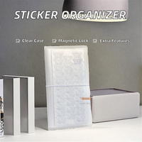 Organiseur d'autocollants transparents, carnets, fournitures de bureau, scolaires, pour enfants, cartes photo, dossiers, papeterie