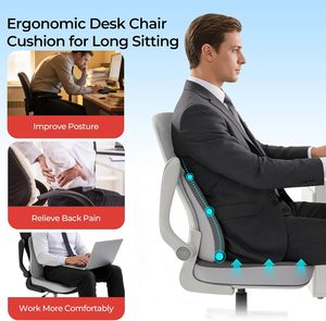Multi-function Orthopedic Seat Cushion Memory Foam Coccyx Pain Relief Office Chair Ergonomics Lumbar Cushion - Product Image 4
