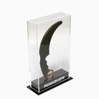 OEM ODM Lucite Poignard Stand Couteau Collectif Poignard Titulaire Acrylique Karambit Présentoir Avec Logo