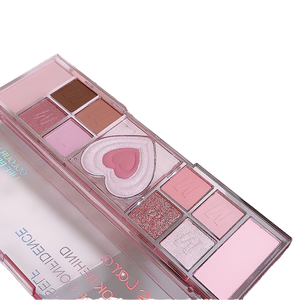 Coeur usine haute qualité 12 couleurs miroitant paillettes ombre à paupières Palette de maquillage cosmétiques pour foncé en gros poudre pour les yeux en vrac - Product Image 4