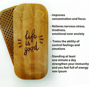 Planche Sadhu Meetu pour la pratique du yoga, planche en bois faite à la main avec des clous, épaisseur de 15 mm, pour se tenir debout sur <span class=keywords><strong>les</strong></span> <span class=keywords><strong>pieds</strong></span> et pour <span class=keywords><strong>les</strong></span> voyages - Product Image 3