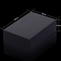 Boîtier de jonction en aluminium DIY 80*58*24mm, boîtier de batterie en aluminium, boîtier de projet électrique personnalisé, boîtier d'amplificateur en aluminium