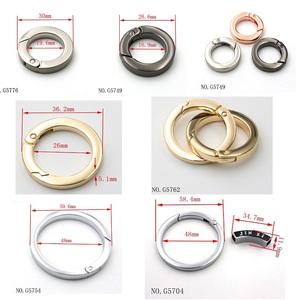 Özel çanta parçaları ve aksesuarları için Metal yay klip kapısı O halka toka toka yuvarlak karabina çanta - Product Image 4
