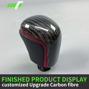 Private Custom Gloss Carbon Fiber &amp; Leather <strong>Shift</strong> <strong>Knob</strong> for Camry High Quality Interior Accessory - Product Image 3