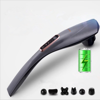 Infrarot-Heizmassagegerät aus Kunststoff mit Leistungsstarker Vibration, Elektrischer Handmassagehammer mit Zeitsteuerung