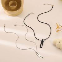 Collier chaîne en O en cuir minimaliste Ensemble de colliers soleil lune Collier de couple en acier inoxydable