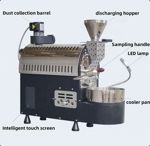 Meilleure machine à torréfier le café électrique commerciale, machine à grande échelle pour les petites entreprises, <span class=keywords><strong>en</strong></span> acier inoxydable - Product Image 4