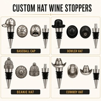 Bouchon de bouteille de vin en alliage de zinc avec logo personnalisé pour la promotion de la marque, cadeau d'entreprise, souvenir, bouchon verseur de vin