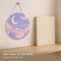 Acryl hangend bord houten deurplaat 7,9 inch ronde plaquette transparant acryl bord decor