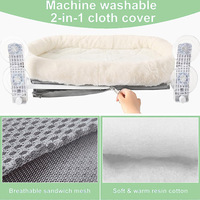 Hamac suspendu robuste pour chat, pliable sans fil, avec coussin pour fenêtre