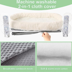 Robusto gatto appeso amaca letto Cordless finestra pieghevole pesce persico con cuscino - Product Image 6