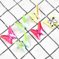 Bling grand Strass strass cristal papillon broche boucle ardillon pour pantoufles chaussures chapeaux vêtements décoration