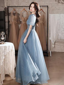 Frauen Party Temperament Performance Spitze Formale Maxi Abend Abendkleider - Product Image 6