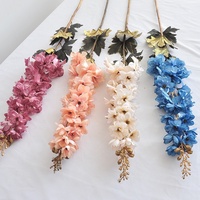 Delphinium Buatan Sutra+Plastik Warna Pink Bernuansa Musim Gugur 103cm Dekorasi Rumah & Pernikahan Retro Eropa