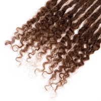 Extensions de Dreadlocks 100% Cheveux Humains Véritables BLT 6-18 Pouces, Bouclées aux Extrémités, Fait Main, Locs Permanents, Lots d'Extensions de Cheveux
