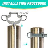 La pince de barre d'auvent convient au diamètre de tuyau 58mm-76mm pince de fixation de connexion d'auvent de cour de balcon cylindrique