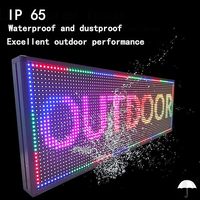 Pantalla LED de subtítulo de desplazamiento personalizada programable, paso de pantalla de 10mm, cartelera de texto de desplazamiento a todo Color para exteriores
