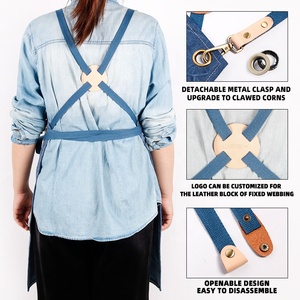 Changrong tùy chỉnh chất lượng cao Thiết kế mới có thể giặt khả năng chịu nước làm việc BBQ vườn vải Tạp dề với túi - Product Image 4