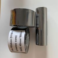 Cinta de tinta de núcleo de plástico de 40mm * 500m para cinta de impresión de cera para tafetán de poliéster