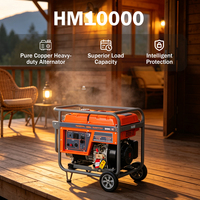 Générateur diesel portable OEM ODM 6,5 kW, type à châssis ouvert, 50/60 Hz, démarrage manuel et électrique, alimentation de secours d'urgence